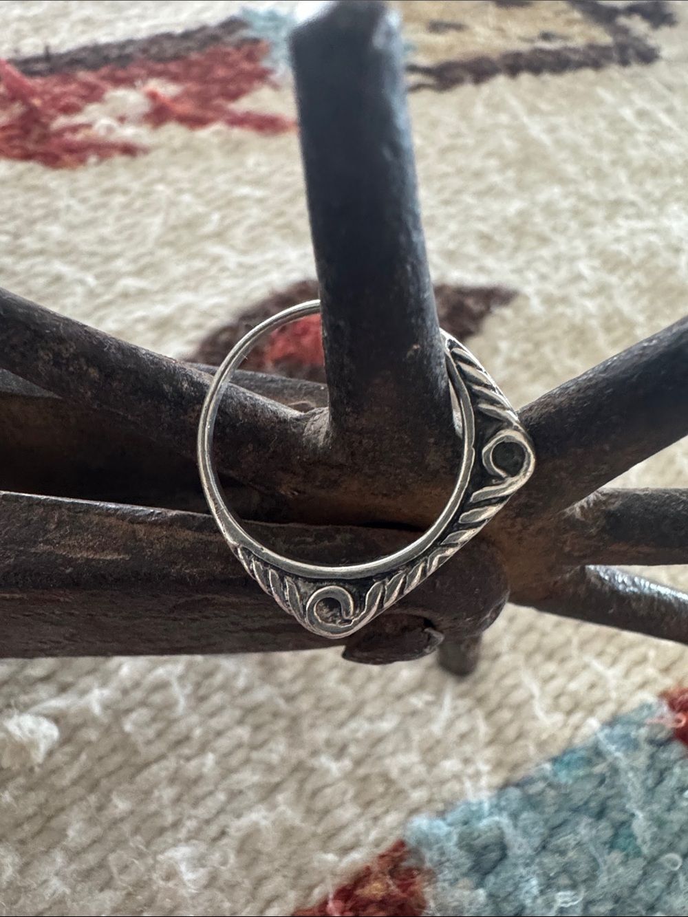 Ornate Silver Stackable Ring